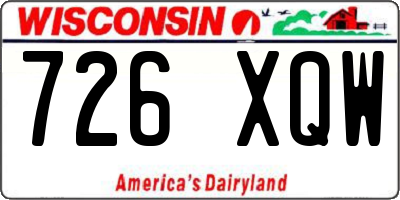 WI license plate 726XQW