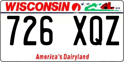 WI license plate 726XQZ