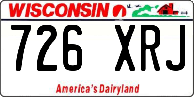 WI license plate 726XRJ
