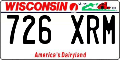 WI license plate 726XRM