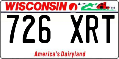 WI license plate 726XRT