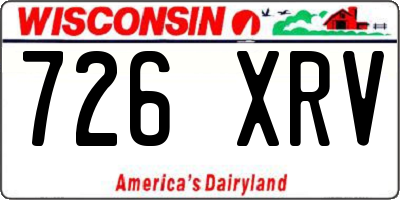 WI license plate 726XRV
