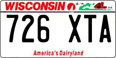 WI license plate 726XTA