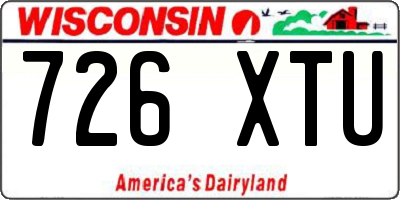 WI license plate 726XTU