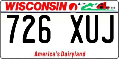 WI license plate 726XUJ