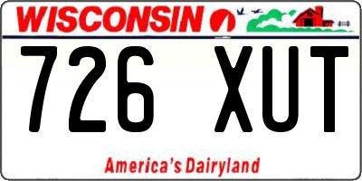WI license plate 726XUT