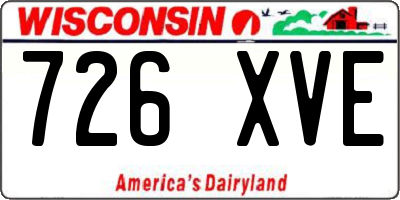 WI license plate 726XVE