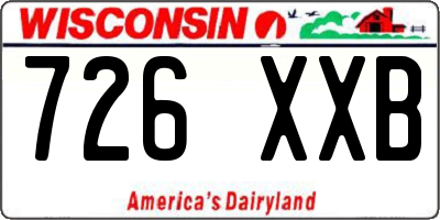 WI license plate 726XXB