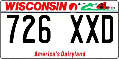 WI license plate 726XXD