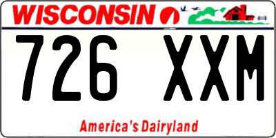 WI license plate 726XXM
