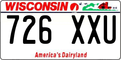 WI license plate 726XXU