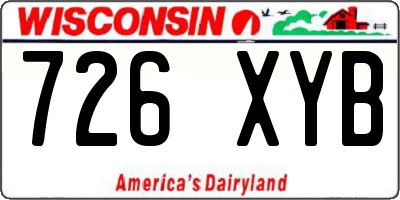 WI license plate 726XYB