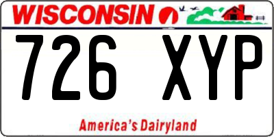 WI license plate 726XYP