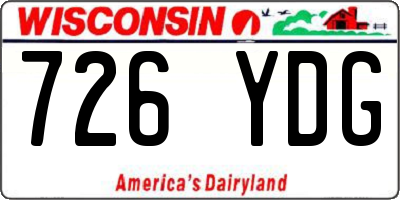 WI license plate 726YDG