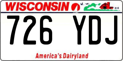 WI license plate 726YDJ