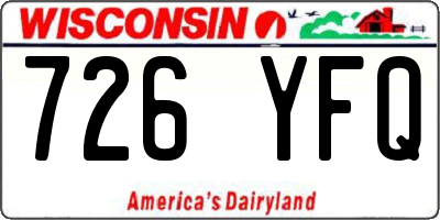 WI license plate 726YFQ