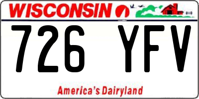 WI license plate 726YFV