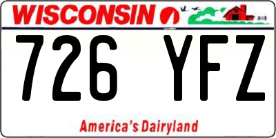 WI license plate 726YFZ