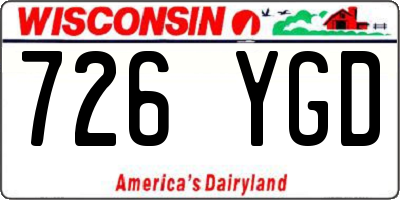 WI license plate 726YGD