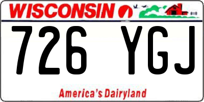 WI license plate 726YGJ