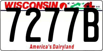 WI license plate 7277B