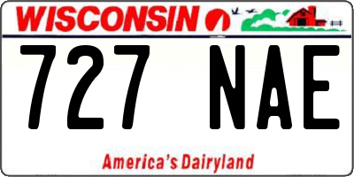 WI license plate 727NAE