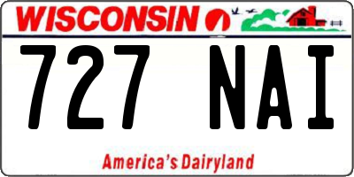 WI license plate 727NAI