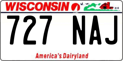 WI license plate 727NAJ