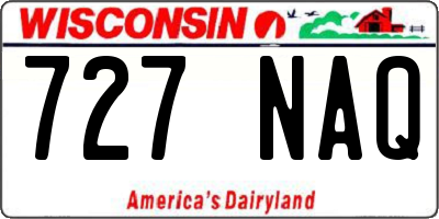 WI license plate 727NAQ