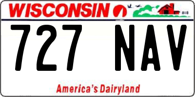 WI license plate 727NAV