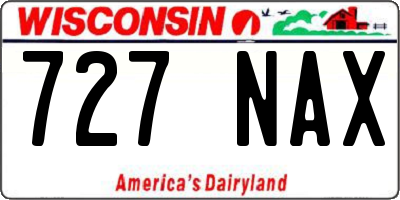 WI license plate 727NAX