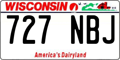 WI license plate 727NBJ