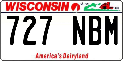 WI license plate 727NBM