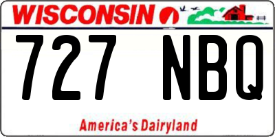 WI license plate 727NBQ