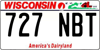 WI license plate 727NBT