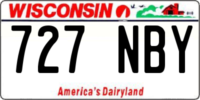 WI license plate 727NBY