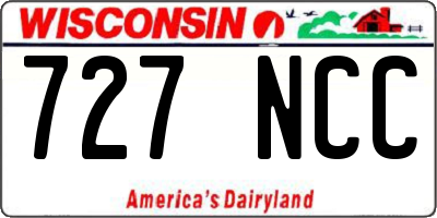 WI license plate 727NCC