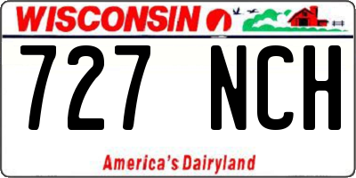 WI license plate 727NCH