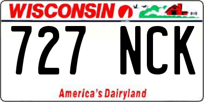 WI license plate 727NCK