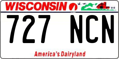 WI license plate 727NCN