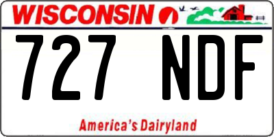 WI license plate 727NDF
