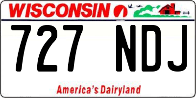 WI license plate 727NDJ