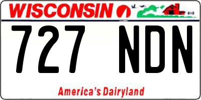 WI license plate 727NDN