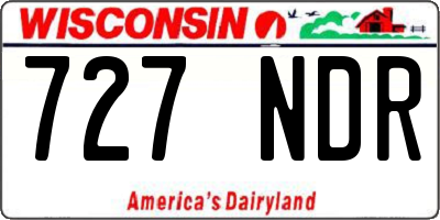 WI license plate 727NDR