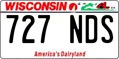 WI license plate 727NDS
