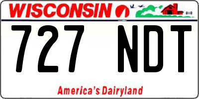 WI license plate 727NDT