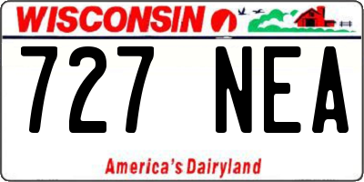 WI license plate 727NEA