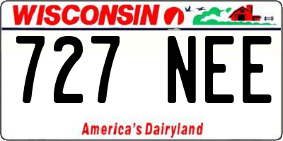 WI license plate 727NEE