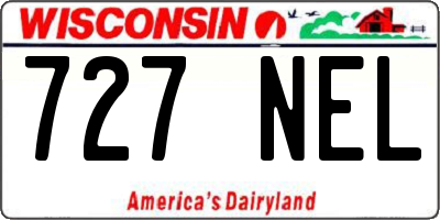 WI license plate 727NEL