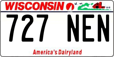 WI license plate 727NEN